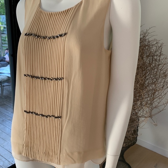 J.Crew Pleated Shell Color Jewel Top - Picture 3 of 5